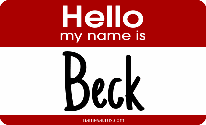 Hello my name is Beck png download