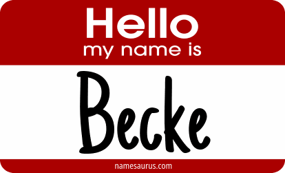 Hello my name is Becke png download