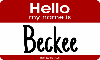 Hello my name is Beckee png download