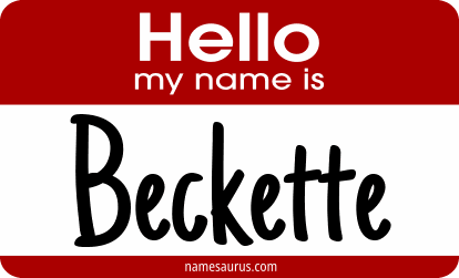 Hello my name is Beckette png download