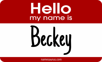 Hello my name is Beckey png download