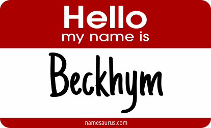 Hello my name is Beckhym png download