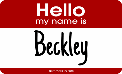 Hello my name is Beckley png download