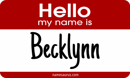 Hello my name is Becklynn png download