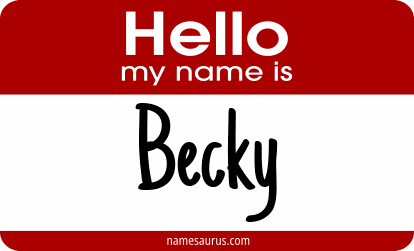 Hello my name is Becky png download