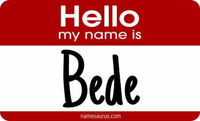 Hello my name is Bede png download