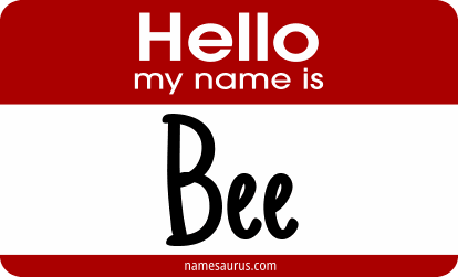 Hello my name is Bee png download