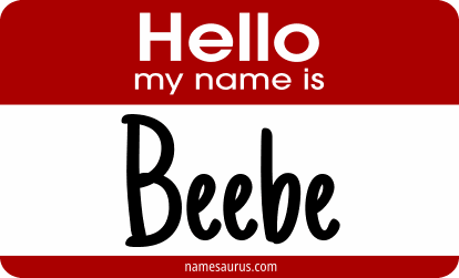 Hello my name is Beebe png download