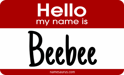 Hello my name is Beebee png download