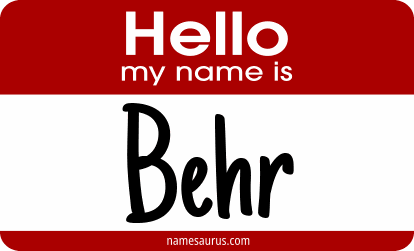 Hello my name is Behr png download