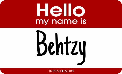 Hello my name is Behtzy png download
