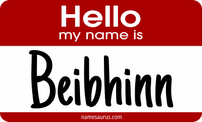 Hello my name is Beibhinn png download