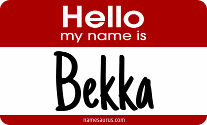 Hello my name is Bekka png download