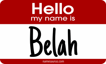 Hello my name is Belah png download