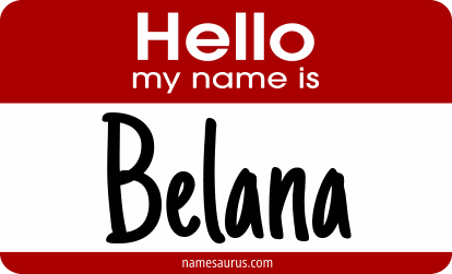 Hello my name is Belana png download
