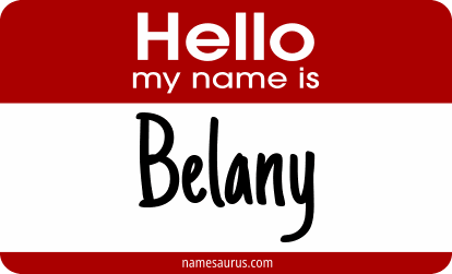 Hello my name is Belany png download