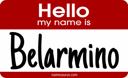 Hello my name is Belarmino png download