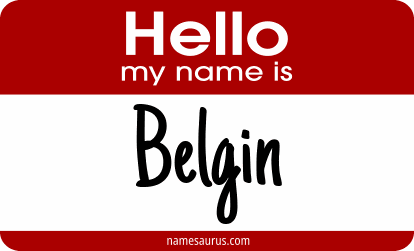 Hello my name is Belgin png download