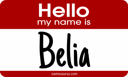 Hello my name is Belia png download