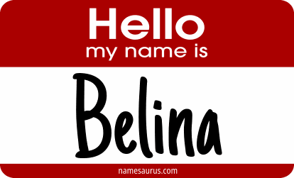 Hello my name is Belina png download