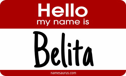 Hello my name is Belita png download