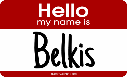 Hello my name is Belkis png download