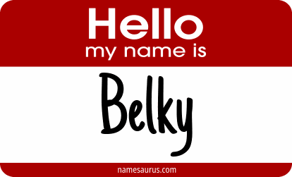 Hello my name is Belky png download