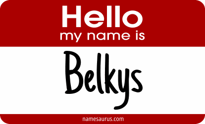 Hello my name is Belkys png download
