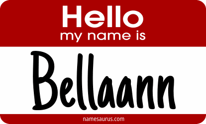 Hello my name is Bellaann png download