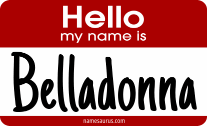 Hello my name is Belladonna png download