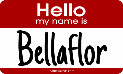 Hello my name is Bellaflor png download