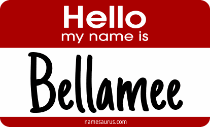 Hello my name is Bellamee png download