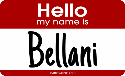 Hello my name is Bellani png download