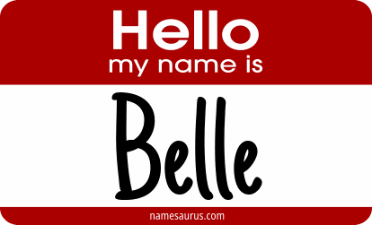 Hello my name is Belle png download