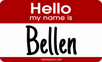 Hello my name is Bellen png download