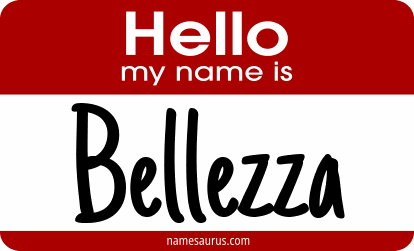 Hello my name is Bellezza png download