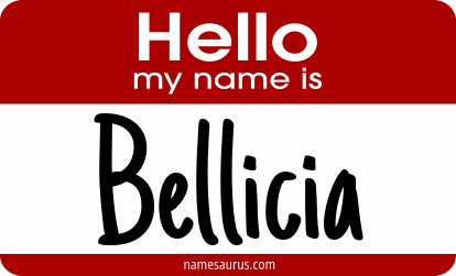 Hello my name is Bellicia png download