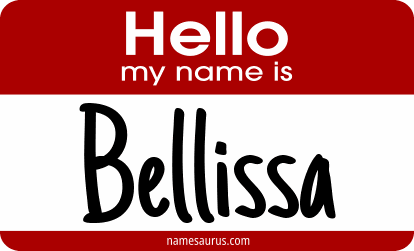 Hello my name is Bellissa png download