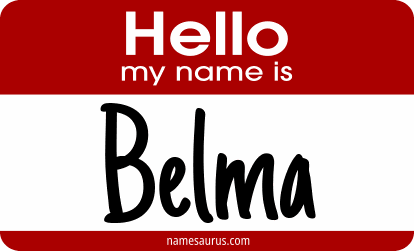Hello my name is Belma png download