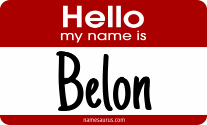 Hello my name is Belon png download