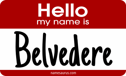 Hello my name is Belvedere png download