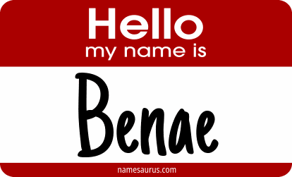 Hello my name is Benae png download