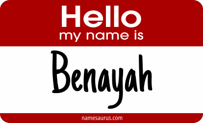 Hello my name is Benayah png download