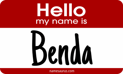Hello my name is Benda png download