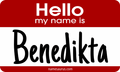 Hello my name is Benedikta png download