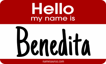 Hello my name is Benedita png download
