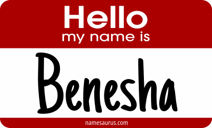 Hello my name is Benesha png download