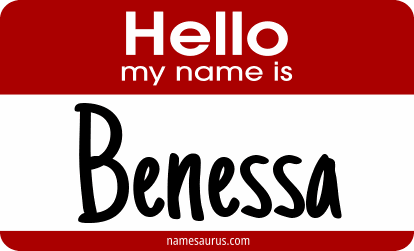 Hello my name is Benessa png download