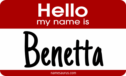 Hello my name is Benetta png download