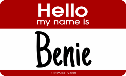Hello my name is Benie png download